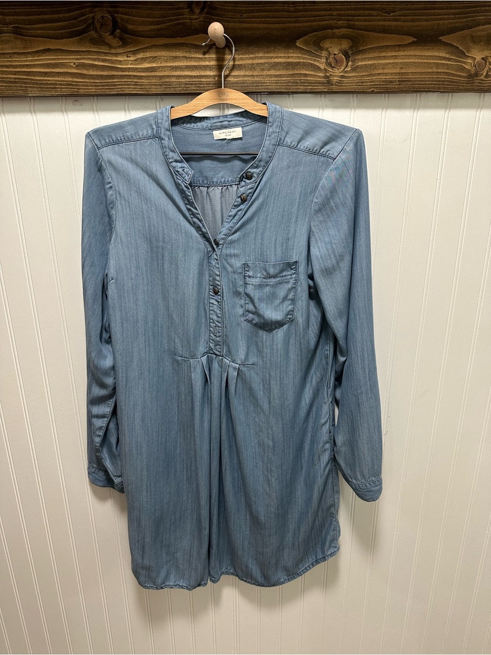 Witchery Lyocell Chambray Tunic shirt dress no tags fits like medium very soft